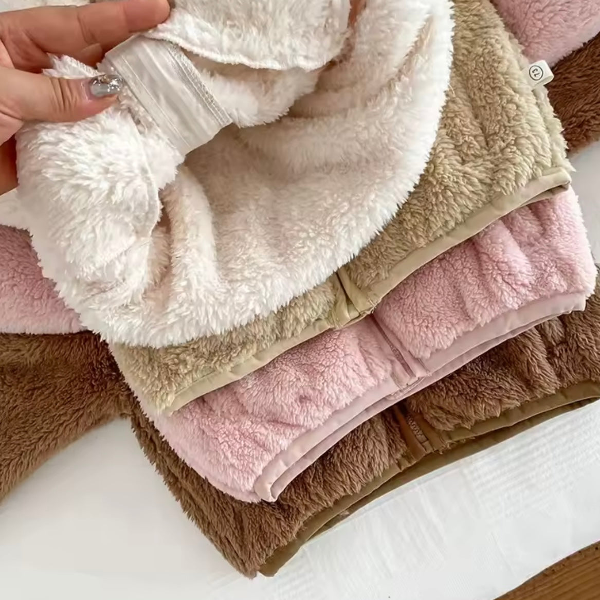 ANIMAL EAR FLUFFY ZIP UP JACKET