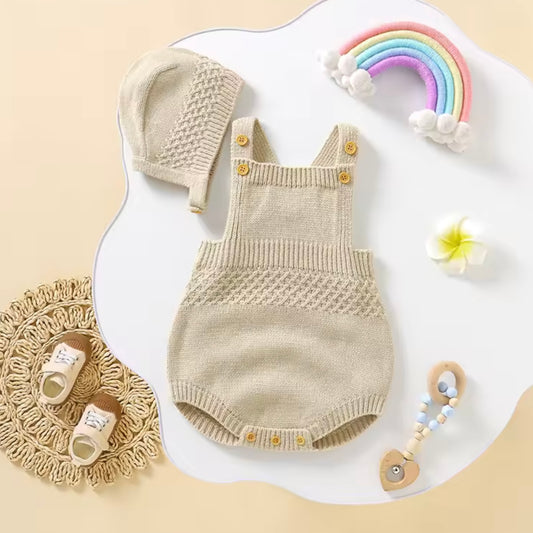 CAMEL BEIGE ALL IN ONE WITH BONNET HAT