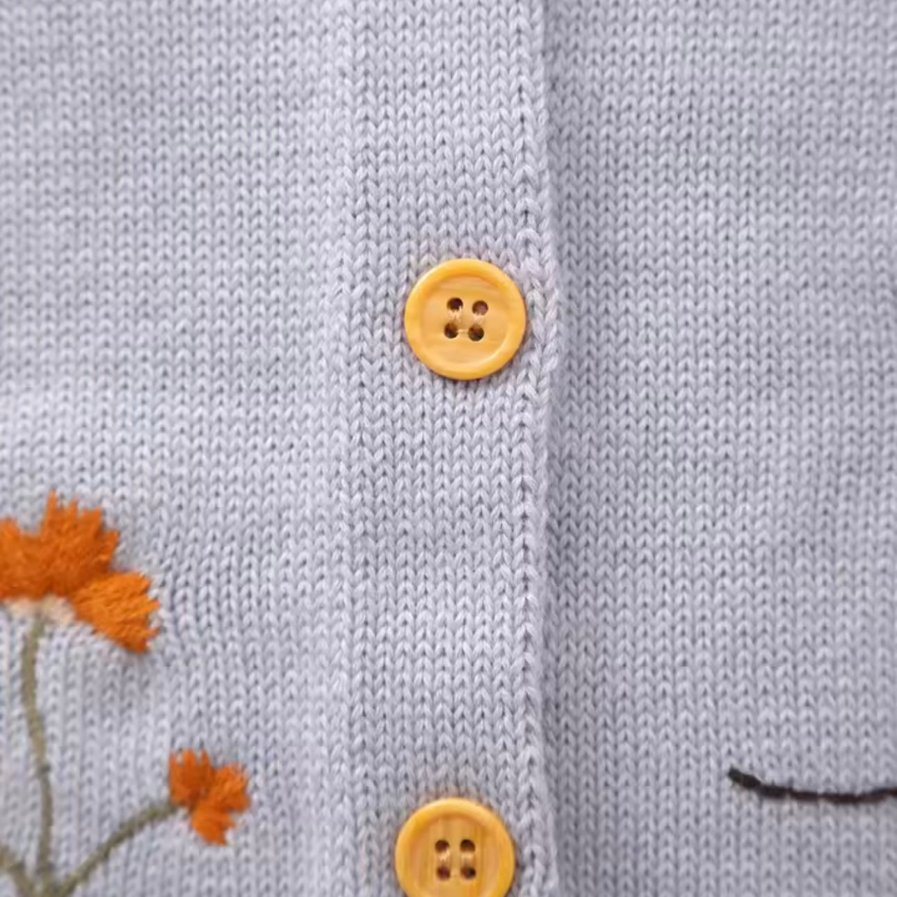 BLUE FLOWER STEM BABY GROW ROMPER