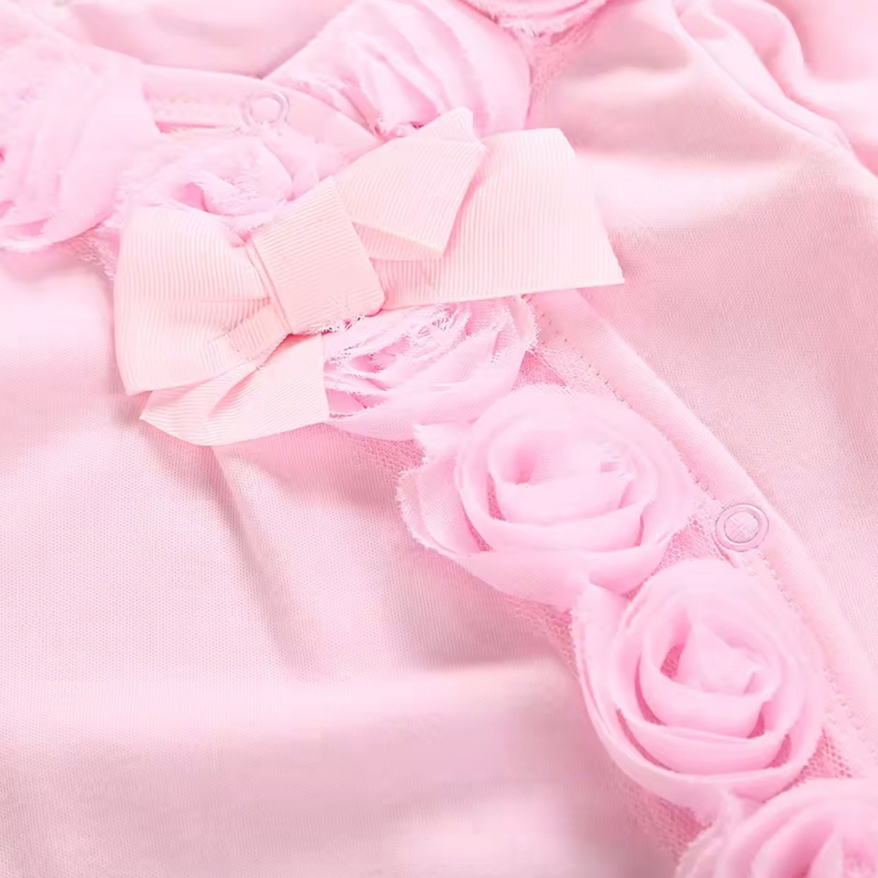 PINK ROSE BUD BABY GROW