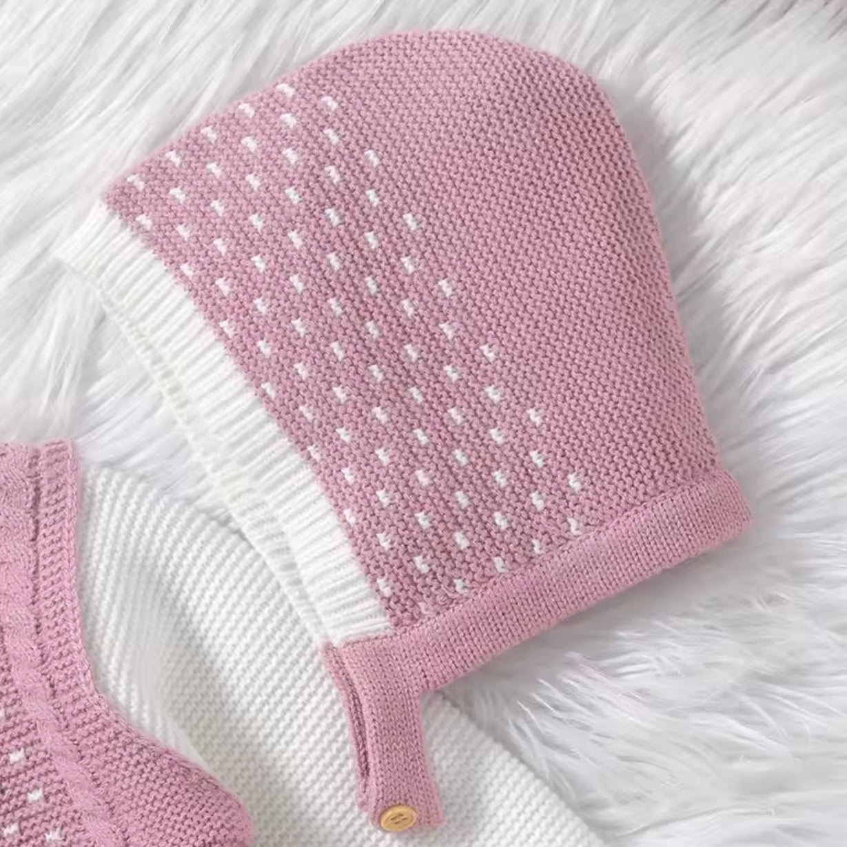 PINK BOW ALL IN ONE HAT SET