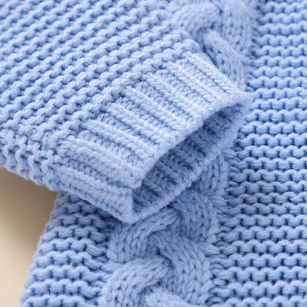 BLUE HOODED ROMPER WITH BEAR EARS