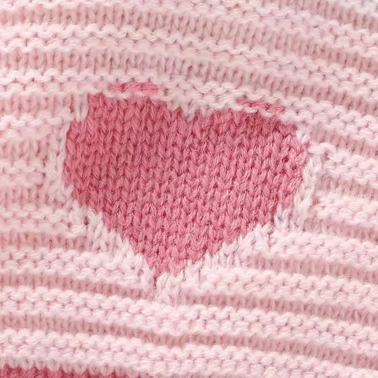 PINK HEART KNITTED CARDIGAN