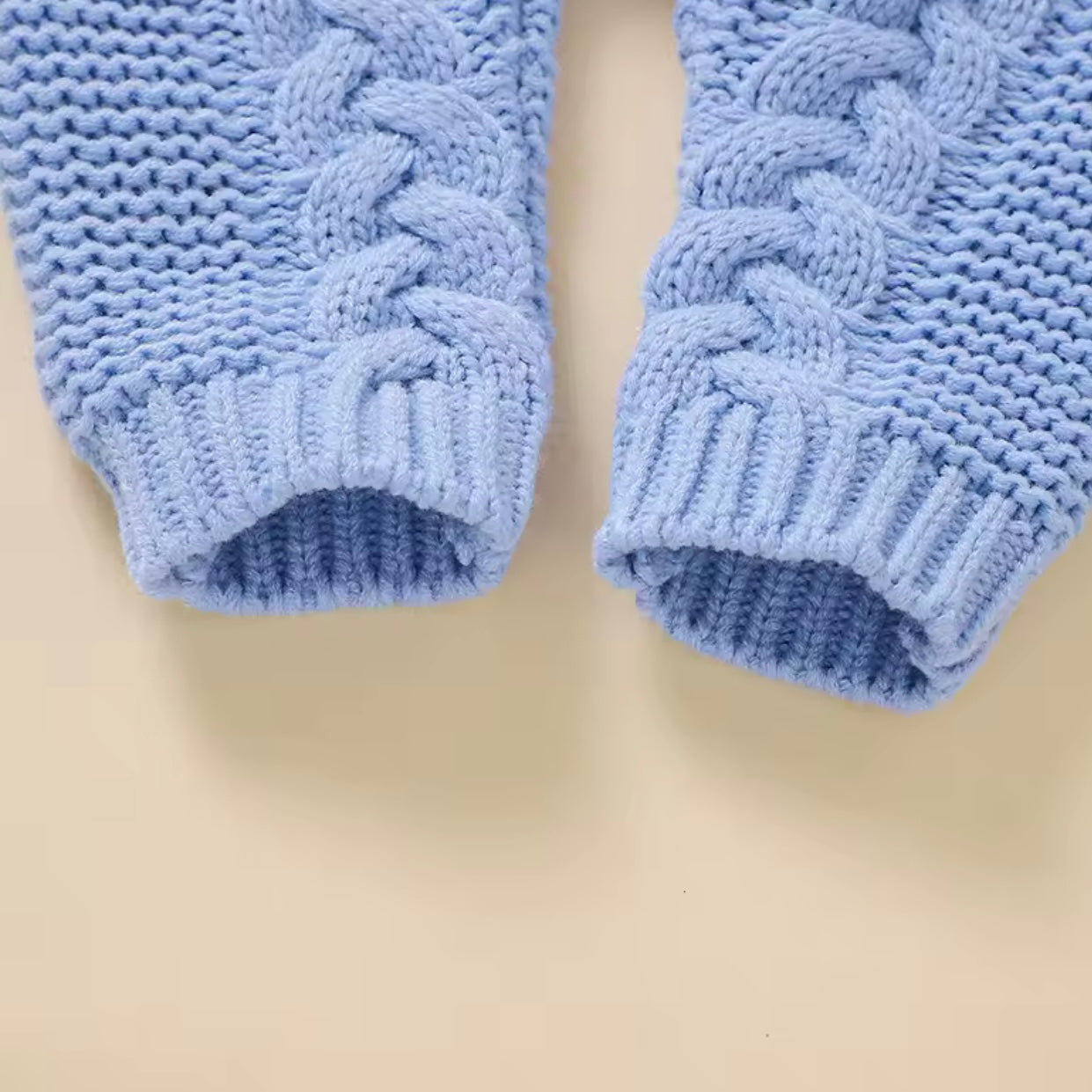 BLUE HOODED ROMPER WITH BEAR EARS