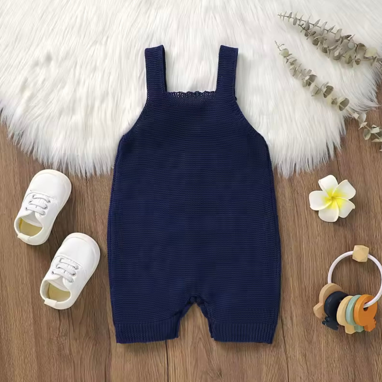 NAVY BLUE PINAFORE ROMPER