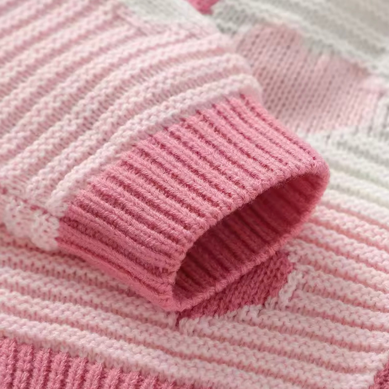 PINK HEART KNITTED CARDIGAN